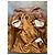 Chaqueta de cuero cognac de doble botonadura Weekend Max Mara Coñac - vista 4