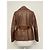 Chaqueta de cuero cognac de doble botonadura Weekend Max Mara Coñac - vista 8