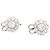 Autre Marque Pendientes de oro blanco, platino y diamantes. - vista 2