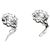 Autre Marque Pendientes de oro blanco, platino y diamantes. - vista 3