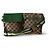 Borsa a cintura Gucci Shelly Verde in tela GG e pelle Argento