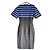 Robe fourreau rayée Prada Noir Bleu