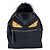 Bag Bugs Fendi Zaino e borsa a tracolla Monster Bugs Eyes in nylon nero con rifiniture in pelliccia