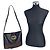 Gucci Sac à épaule Vintage en cuir noir avec motif GG entrelacé et sangle Web - vue 2