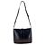 Gucci Sac à épaule Vintage en cuir noir avec motif GG entrelacé et sangle Web - vue 3