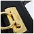 Salvatore Ferragamo Gancini Hand Bag Leather 2way Black Gold - vista 14