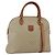 Céline CELINE Bolso de mano de lona Macadam PVC 2way Beige Oro