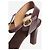 Chloé Sandali con tacco in pelle marrone - size EU 38 - vista 3