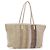 FENDI Tote Bag Canvas Beige Gold
