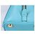 Bolso de hombro 2-Way Prada Saffiano Lux Turquesa - vista 9