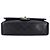 Timeless Chanel Double Flap Matelassé Schultertasche aus schwarzem Lammleder - Ansicht 9