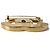 Broche Chanel B24B de resina chapada Coco Mark Negro Dorado - vista 4