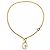 Hermès Pendentif Collier HERMES Tonnerre Blanc Doré - vue 5