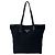 Borsa Tote Prada in Tessuto Pocono con logo triangolare in metallo Nero