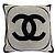 Almofada Chanel 18V em mistura de lã e cashmere Marrom Preto - vista 3