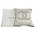Almofada CHANEL 18V em mistura de cashmere Marrom Fora de branco - vista 2