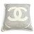 Almofada CHANEL 18V em mistura de cashmere Marrom Fora de branco - vista 3