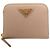 Prada Saffiano Leather Coin Purse Beige