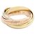 Anillo Cartier Trinity en oro amarillo blanco y rosa Plata Dorado