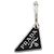 Boucles d'oreilles puces Prada Triangle Design Noir Argenté