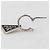 Boucles d'oreilles puces Prada Triangle Design Noir Argenté - vue 3