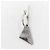 Boucles d'oreilles puces Prada Triangle Design Noir Argenté - vue 4