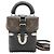 Louis Vuitton Monogram Leder-Schultertasche Braun Schwarz