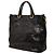 Prada offener convertible Tote aus schwarzem Glanzleder - Ansicht 2