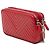 Prada Red Mini Soft Calf Impunture Diagramme Double Zip Bag Rot - Ansicht 2