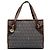 Fendi Gray Zucchino Denim Handtasche Braun