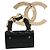 Chanel Gold CC vergoldete emaillierte gesteppte Flap Bag Brosche Golden - Ansicht 2