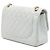 Chanel White Jumbo Classic Caviar Double Flap Blanco - vista 2