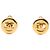 Chanel Gold CC vergoldete runde Clip-On Ohrringe Golden