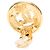 Chanel Gold CC vergoldete runde Clip-On Ohrringe Golden - Ansicht 3