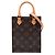 Louis Vuitton Brown Monogram Petit Sac Plat Marrom