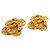 Orecchini a clip Chanel Gold CC placcati oro a trifoglio D'oro - vista 2