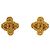 Orecchini a clip Chanel Gold CC placcati oro a trifoglio D'oro - vista 6