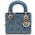 Dior Blue Mini Lambskin Cannage Lucky Star Studded Lady Dior Azul