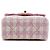 Chanel Pink Quilted Tweed Crush Top Handle Flap Rosa - vista 3