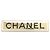 Chanel Brosche mit vergoldeter Logo-Plakette Gold Golden