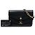 Chanel Black CC Chevron Sheepskin Double Envelope Flap Schwarz - Ansicht 7