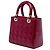 Dior Red Medium Patent Cannage Lady Dior Roja Burdeos - vista 2