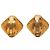 Orecchini a clip Chanel Gold CC placcati oro a forma di rombo D'oro - vista 2
