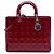 Dior Red Large Patent Cannage Lady Dior Rosso Bordò