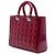 Dior Red Large Patent Cannage Lady Dior Rosso Bordò - vista 2