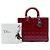 Dior Red Large Patent Cannage Lady Dior Rosso Bordò - vista 7