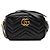 Gucci Mini Borsa a Tracolla GG Marmont in Pelle di Vitello Matelassé Nera Nero