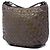 Borsa a tracolla Bottega Veneta in nappa e vernice Intrecciato marrone Taupe - vista 2