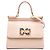 Borsa Dolce & Gabbana Miss Sicily in vitello embossed iguana marrone, piccola Beige