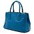 Prada Borsa Galleria Double Zip Small in pelle Saffiano Blu - vista 2